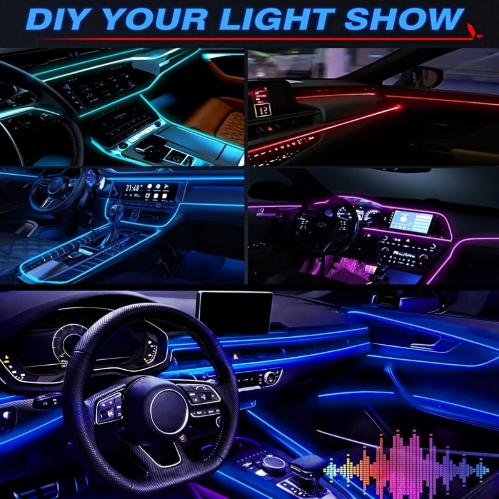 Car Interior Ambient Light Strip with Eight-Color App Control, Music-Responsive Modes and Two Checkout Configurations