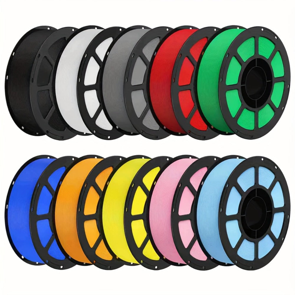 3D Printer Filament PETG 1.75mm 1kg Open-Rim Spool with 11 Solid, Transparent, Rainbow and Macaron Options