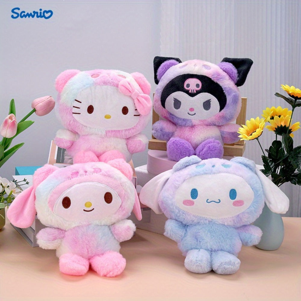 Plush Toy Character Collection with Four Styles, Soft Fabric and Desk-Ready Sitting Designs