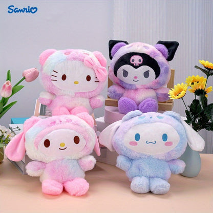Plush Toy Character Collection with Four Styles, Soft Fabric and Desk-Ready Sitting Designs