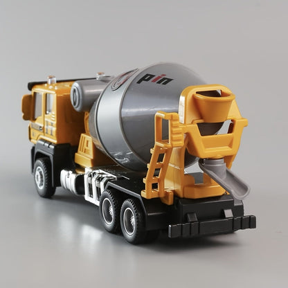Die-Cast Construction Vehicle Toy Set, Mini Alloy Excavator, Dump Truck, Cement Mixer & Crane Trucks for Toddlers Boys Ages 3+