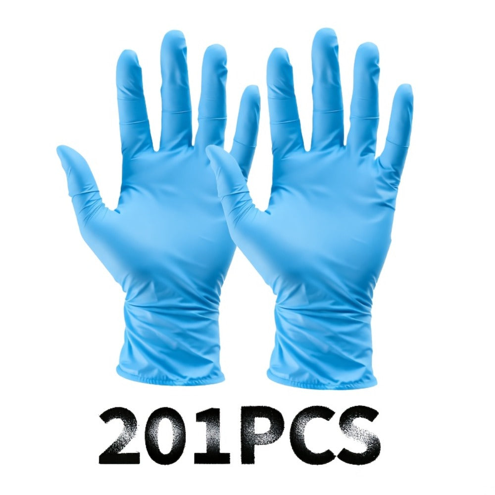 Blue Nitrile Disposable Gloves 5.5 Mil, Bulk Pack 101/201/501/1000 Count, Latex-Free Powder-Free Chemical Resistant Elastic Fit
