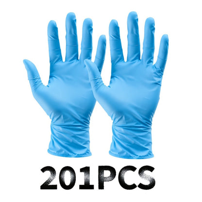 Blue Nitrile Disposable Gloves 5.5 Mil, Bulk Pack 101/201/501/1000 Count, Latex-Free Powder-Free Chemical Resistant Elastic Fit