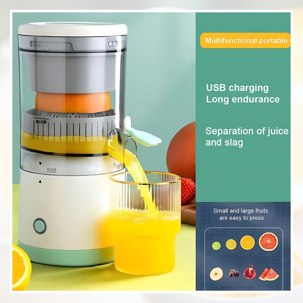 Rechargeable USB Electric Citrus Juicer Portable Citrus Press for Oranges Lemons Grapefruit Kiwi Removable Parts Pulp Separation Compact