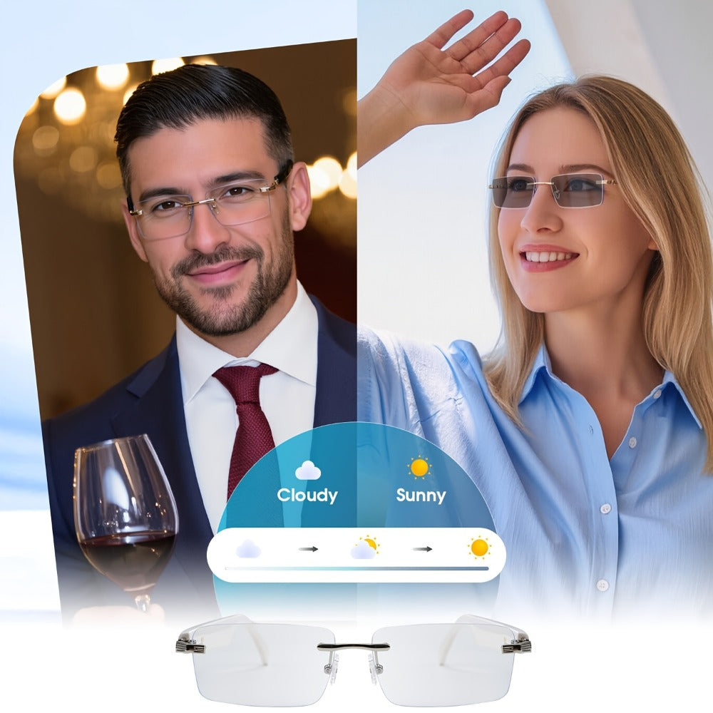 Smart Glasses Photochromic Audio Eyewear with Open-Ear Speaker, Microphone and Metal or Plastic Frames
