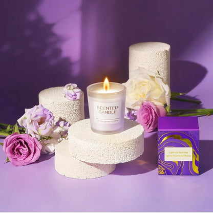 Spa Gift Basket for Women 10 Piece Luxury Self Care Kit with Tumbler Scented Candle Bath for Bath Time, Home Spa and Personal Care