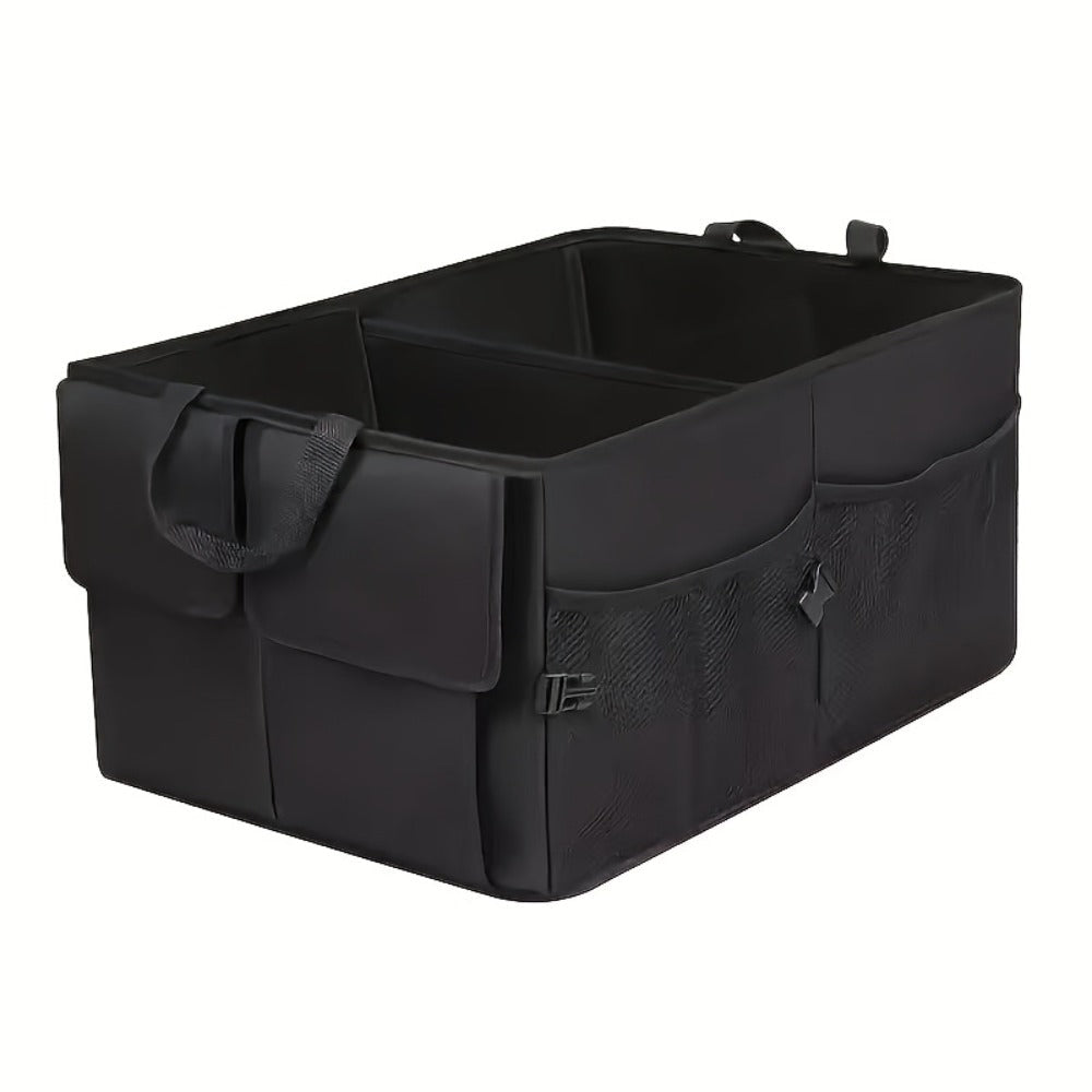 Foldable Car Trunk Organizer – Large Capacity Multi-Compartment Storage Box for Cars, Trucks & SUVs, Ultra-Durable Collapsible Cargo