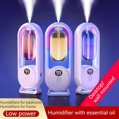 Aromatherapy Diffuser with Essential Oils Included, 4.06oz Cute Portable Aroma Diffuser with LED Light for Office