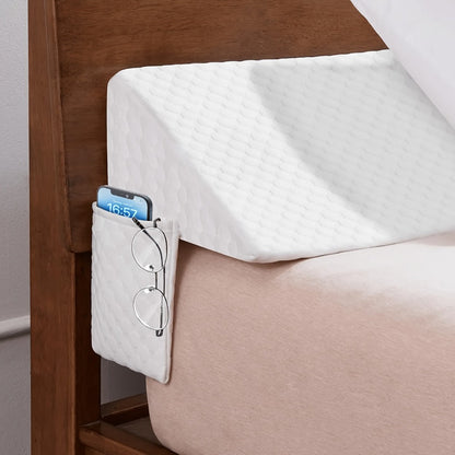 Mattress Gap Wedge Pillow in Twin, Full, Queen or King with Grey, White and Bamboo-Labeled Options