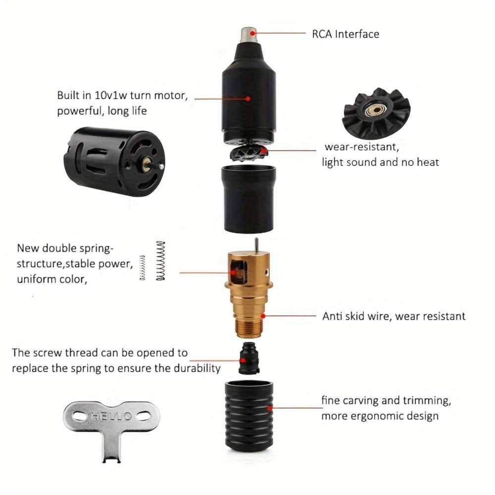 Rotary Tattoo Machine Kit 67pcs, Complete Wireless Tattoo Pen Set with Cartridge Needles, Power Supply
