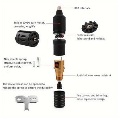 Rotary Tattoo Machine Kit 67pcs, Complete Wireless Tattoo Pen Set with Cartridge Needles, Power Supply