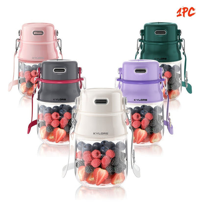 Personal Blender USB-C Rechargeable 27oz - 10-Blade Portable Smoothie Blender with Shoulder Strap