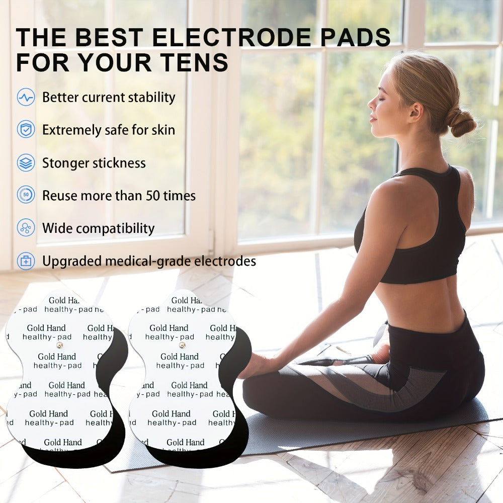 TENS EMS Electrode Pads 35mm Snap Reusable Replacement Pads Highly Conductive Latex Free for Entryways, Bedrooms and Living Spaces