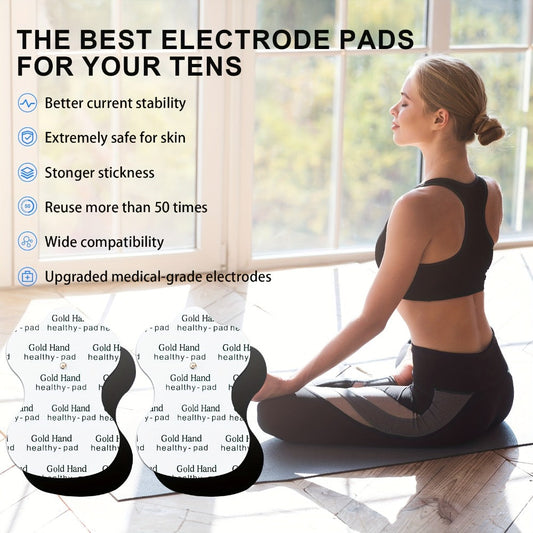 TENS EMS Electrode Pads 35mm Snap Reusable Replacement Pads Highly Conductive Latex Free for Entryways, Bedrooms and Living Spaces