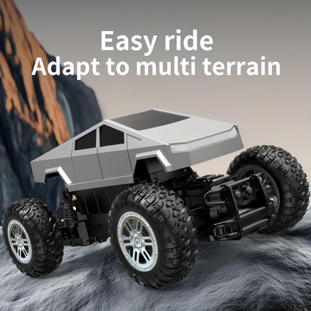 1:16 RC Monster Truck 2.4GHz 4WD Large Wheel Off-Road Pickup with LED Lights 45° Climb, Remote Control Car for Boys Kids