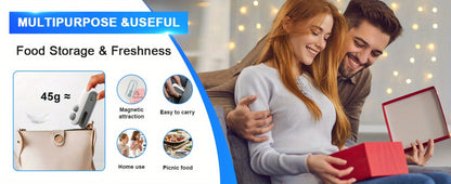 Bag Sealer Handheld Heat Sealer 3-Pack, USB-C Rechargeable 2-in-1 Magnetic Food Sealer with Cutter