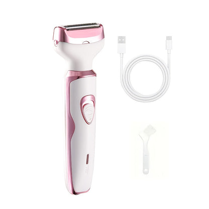 Rechargeable Facial Hair Remover Set for Women with Pink and Purple Multi Tool Options for Grooming