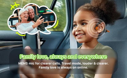 Kids Open Ear Headphones Air Conduction Wireless Bluetooth Headset Mic 20H Playtime for Bedside Audio, Alarms and Room Entertainment