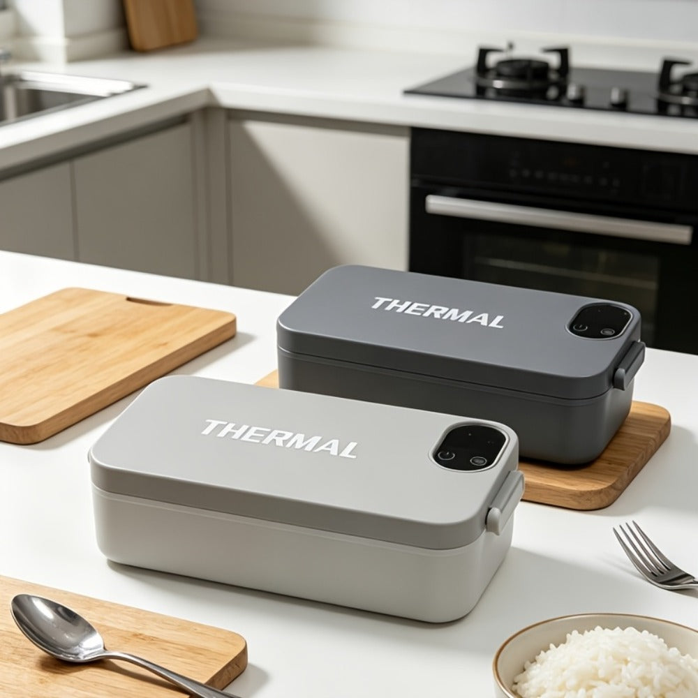 Electric Lunch Box Food Heater 3-in-1 USB Heated Bento Box, Stainless Steel Portable Warming Lunch Box with Adjustable Temperature