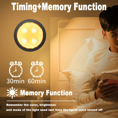Battery Operated Picture Lights 3-Pack, Magnetic Painting Light with Remote & Timer, 3 Lighting Modes Dimmable Wireless Wall Puck Lights