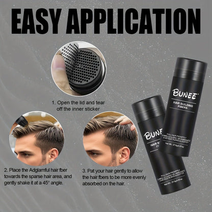 Hair Fiber Powder 27.5g 2-Pack Set - Instant Hairline Concealer Thinning Hair Cover for Makeup, Travel and Everyday Vanity Use