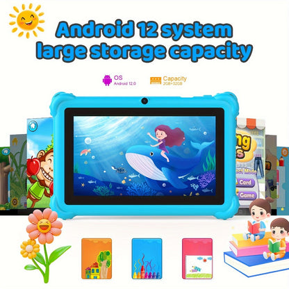 Kids Tablet PEICHENG 7 Inch with 2GB RAM, 32GB Built-In Storage, Dual Cameras, WiFi and Silicone Case