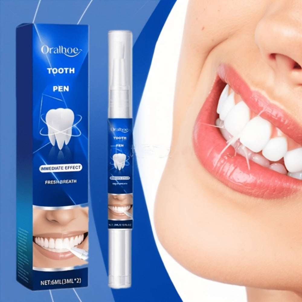 Teeth Whitening Pen 2-Pack, Gluten-Free Gel Formula for Yellow Teeth, Gentle Deep Cleaning & Bright White Smile