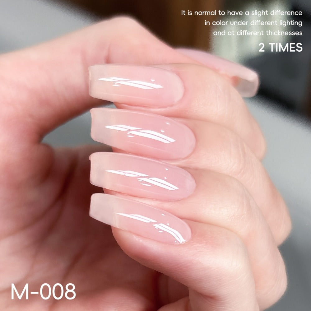 Gel Nail Polish 4-Piece Nude-Pink Frame-Bottle Set with Opaque Shades 05, 06, 08 and 17 for Manicures