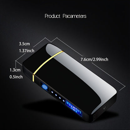 Flip-Top Dual-Arc Electric Lighter with Power Display in 12 Black or Blue Artwork Options Pictured