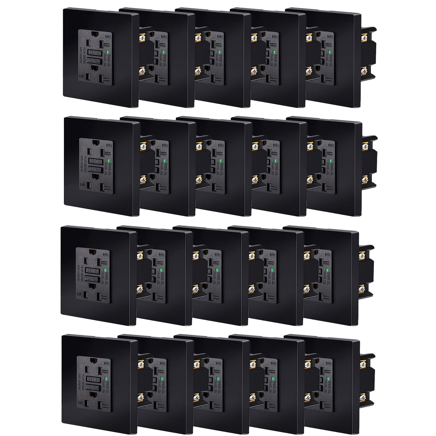 GFCI Outlet 20 Amp Tamper Resistant WR Weather Resistant with Wall Plate ETL Listed for Home Cooking, Dining and Outdoor Meals