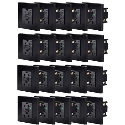 GFCI Outlet 20 Amp Tamper Resistant WR Weather Resistant with Wall Plate ETL Listed for Home Cooking, Dining and Outdoor Meals