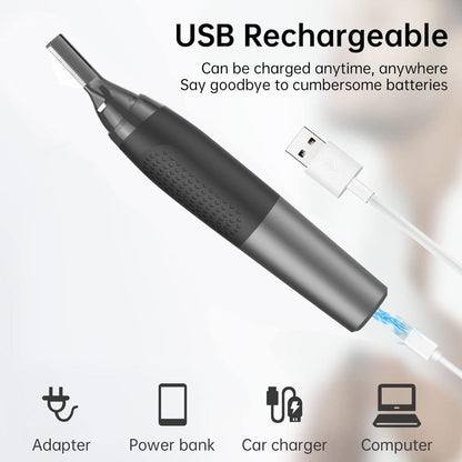 Rechargeable Eyebrow & Nose Ear Hair Trimmer for Men, Electric Detail Trimmer for Neckline Sideburns