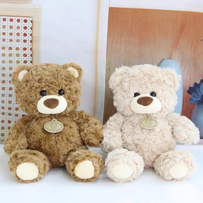 Plush Toy Oversized-Style Teddy Bear in Beige or Brown with Classic Seated Bear Details and Gifting