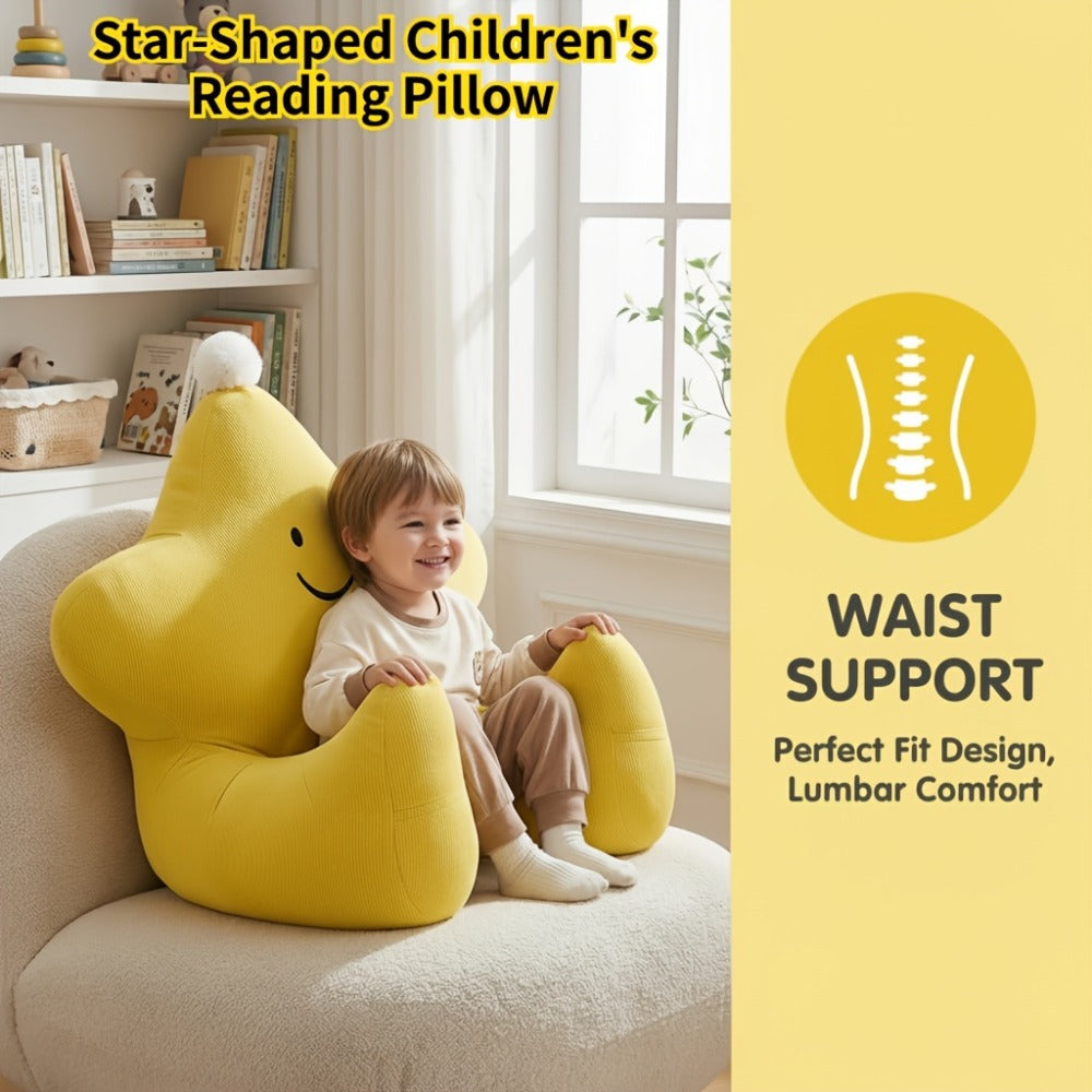 Kids Reading Pillow Star Shape with Neck Support Back Support Lumbar Support & Armrests Spine for Entryways, Bedrooms and Living Spaces