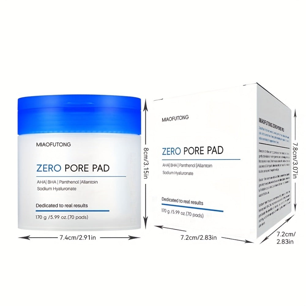 Exfoliating Cleansing Pads with Hyaluronic Acid & Rose Water 70 Count - Dual-Texture Deep for Bath Time, Home Spa and Personal Care
