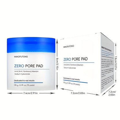 Exfoliating Cleansing Pads with Hyaluronic Acid & Rose Water 70 Count - Dual-Texture Deep for Bath Time, Home Spa and Personal Care
