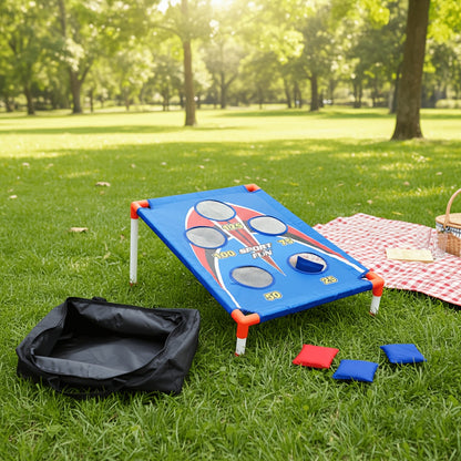Bean Bag Toss Game Set – 5-Hole Scoring Board, 8 Bean Bags & Carry Bag – Outdoor Backyard Lawn & Beach Game for Adults & Kids, Family Party