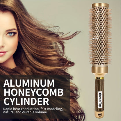 Round Hair Brush Nano Ceramic Ion, Heat Resistant Blowout Styling Roller Comb for Voluminous Bangs