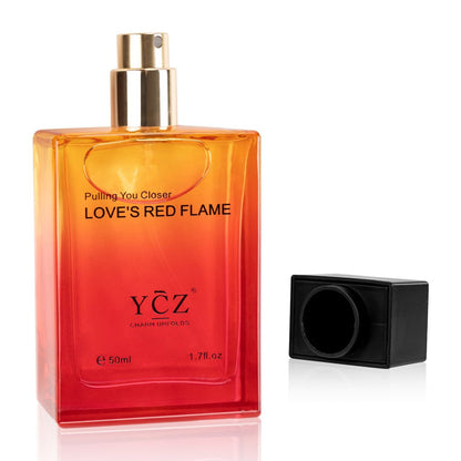 Cologne Eau de Parfum for Men YCZ LOVE'S RED 1.7 fl oz Spray with Red Glass Bottle and Box