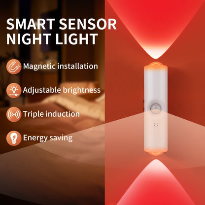 RGB Magnetic Night Light LED Ambient, Multi-Color Motion Sensor, No-Drill Magnetic Install, Long Battery Life for Living Room