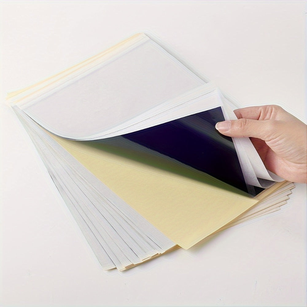 Tattoo Stencil Transfer Kit, 2x Transfer Gel, 10x A4 Blank Thermal Stencil Paper & 1x Pre-Drawn Pattern Sheet