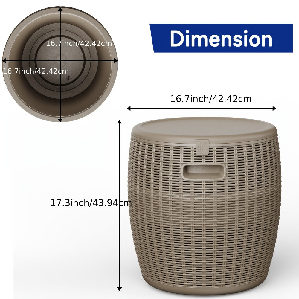 Insulated Ice Bucket with Drain Plug – Large Food-Grade Plastic Cooler for Parties, Camping, BBQ & Outdoor Events