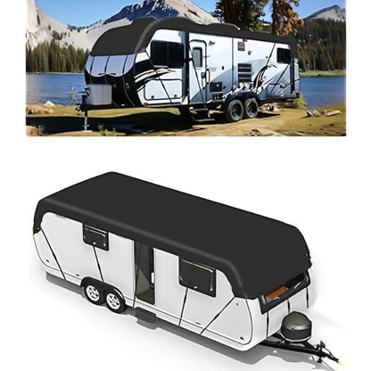 RV Cover Waterproof Heavy Duty Oxford Fabric Sunshade Anti-Falling Leaves Foldable Motorhome Caravan Trailer Protection Cover Multiple Sizes