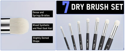 Dry Brush Set for Miniature Painting 7 Sizes, Professional Drybrush Kit with the Listed Color, Size or Set Options for Everyday Use