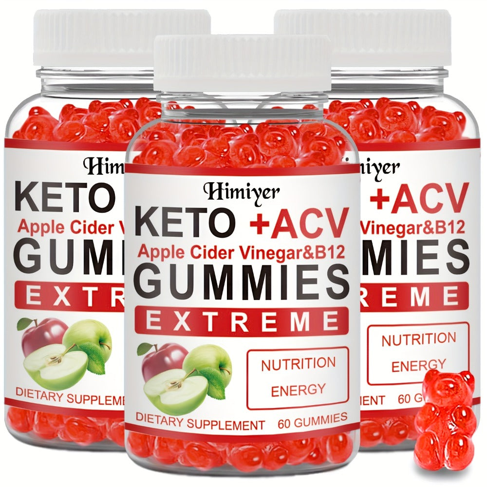 Apple Cider Vinegar Gummies with Pomegranate, Beet Juice & Vitamin B12, Keto ACV Gummies for Weight Management