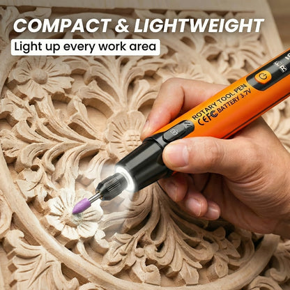 Rotary Tool Kit Cordless 40-in-1 6-Speed 16000RPM Electric Handheld Grinder with LCD Display for Entryways, Bedrooms and Living Spaces