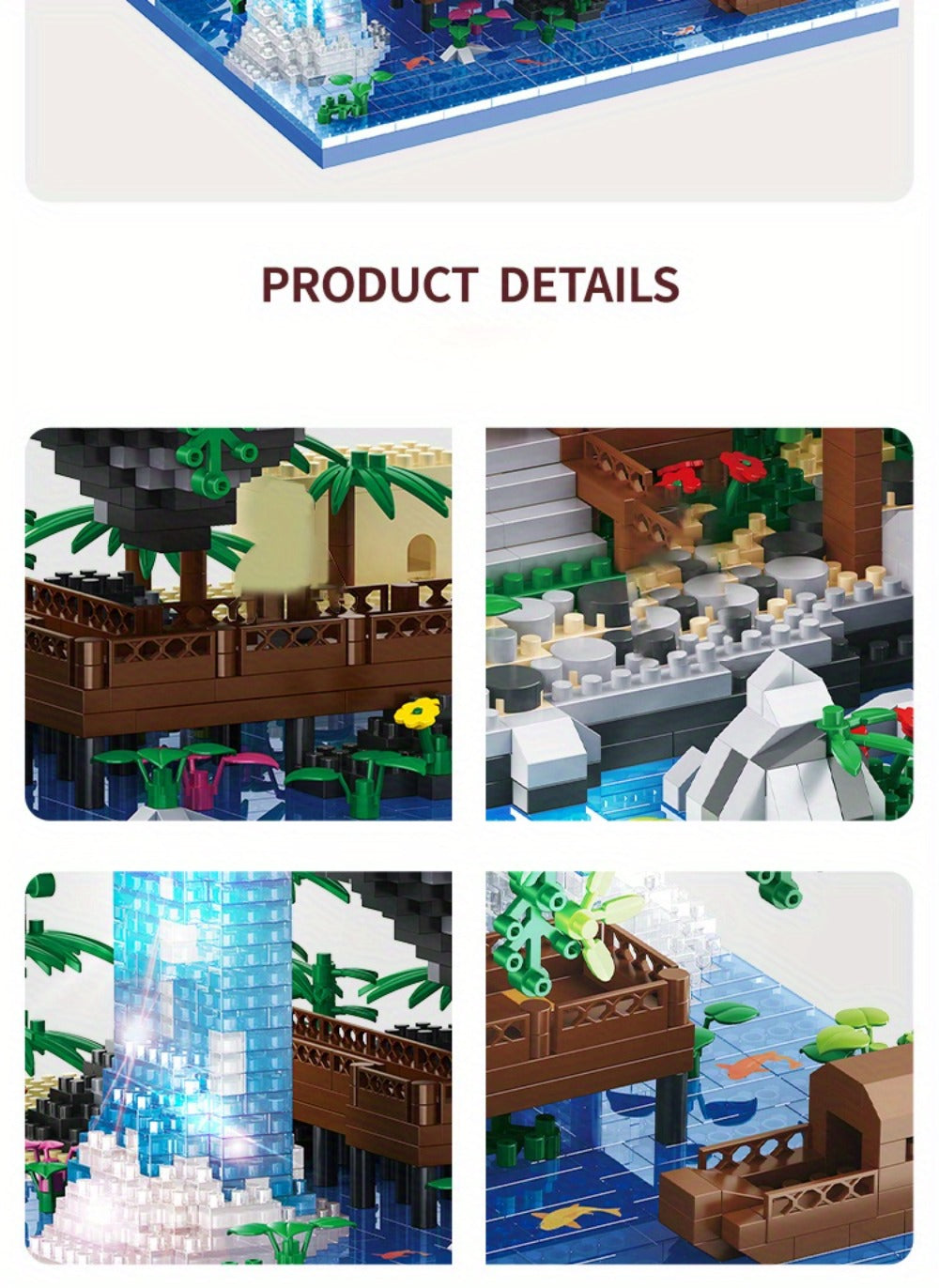 Bonsai Tree Building Set 3320 Pieces Micro Blocks, Chinese Architecture Peach Blossom Cherry Blossom Miniature Model Kit