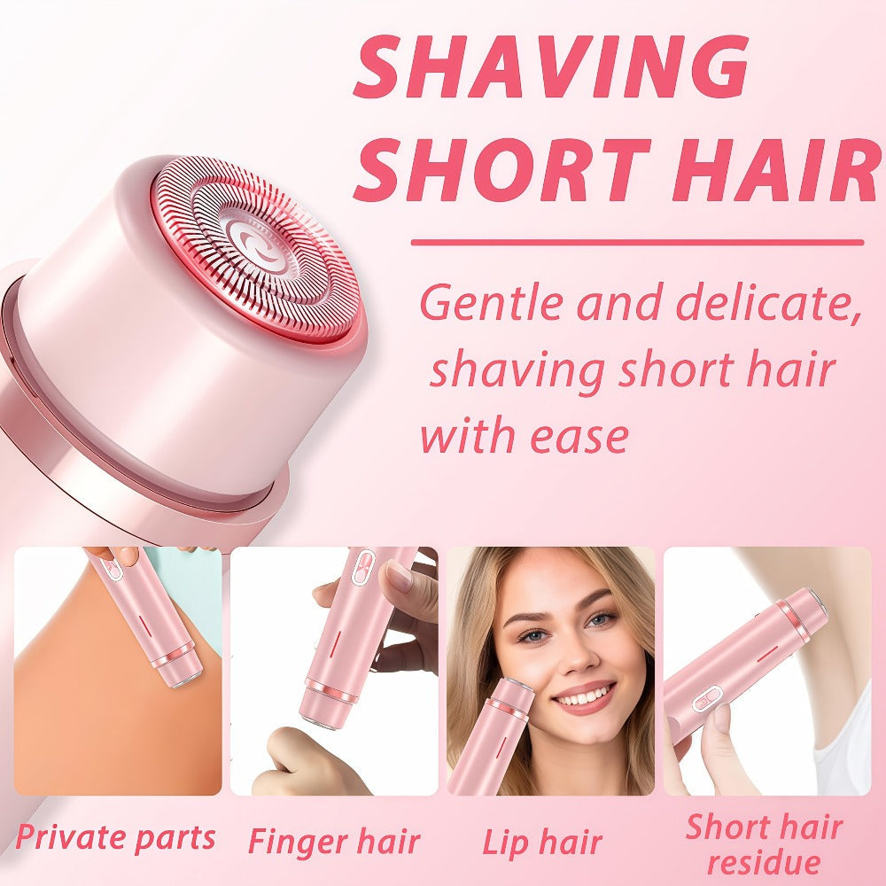 Bikini Trimmer for Women 2-in-1 Dual Head IPX7 Waterproof Electric Shaver Body Hair Trimmer Facial Hair Remover Bikini Underarm Leg Arm Face