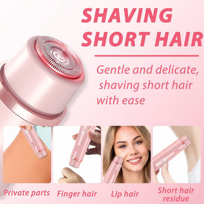 Bikini Trimmer for Women 2-in-1 Dual Head IPX7 Waterproof Electric Shaver Body Hair Trimmer Facial Hair Remover Bikini Underarm Leg Arm Face
