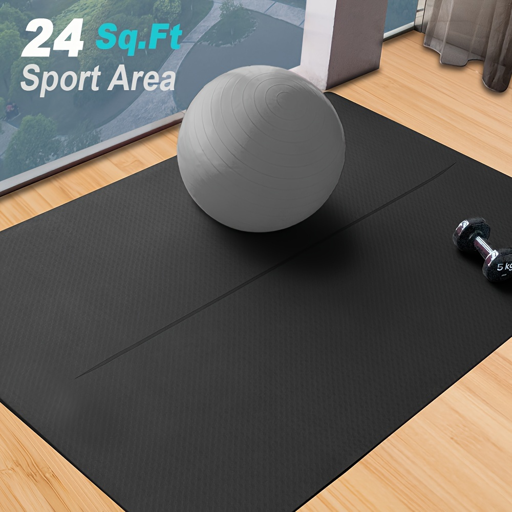 Thick TPE Exercise Gymnastics Mat 72"x48" – Extra Thick Non-Slip Surface for Yoga, Pilates, Home & Outdoor Fitness Training